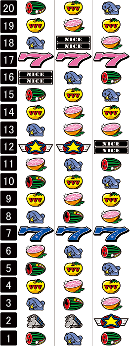 スリーピースドットネット　リール図柄